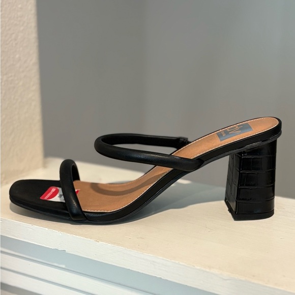 DV By Dolce Vita Womens Halsty Faux Leather Animal Print Block Heel Sz 11 - Picture 4 of 9